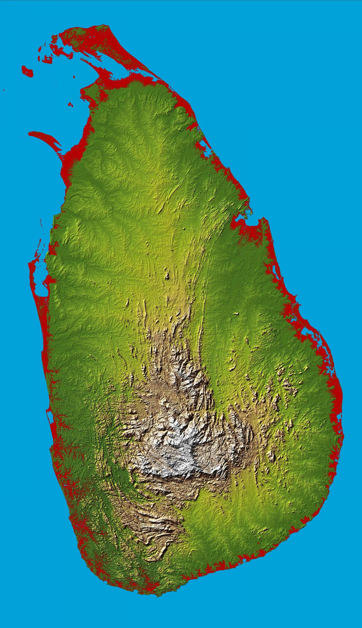 kaart van Sri Lanka 3d