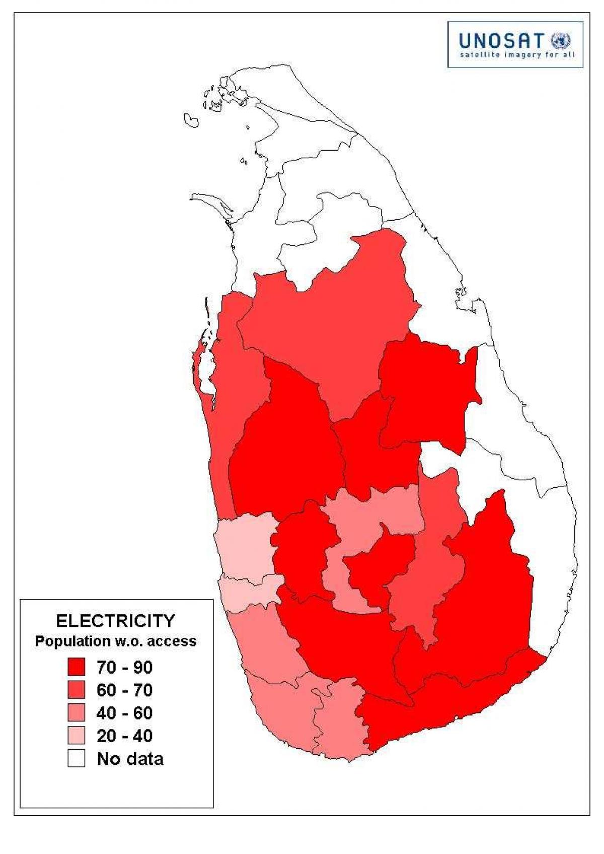 Sri Lanka bevolking kaart