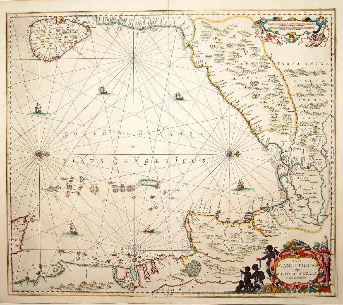 antieke Sri Lanka kaart