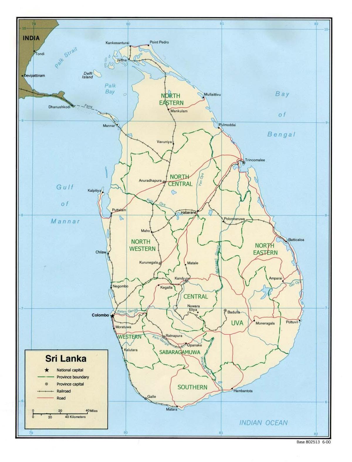 kaart van die wêreld se einde Sri Lanka