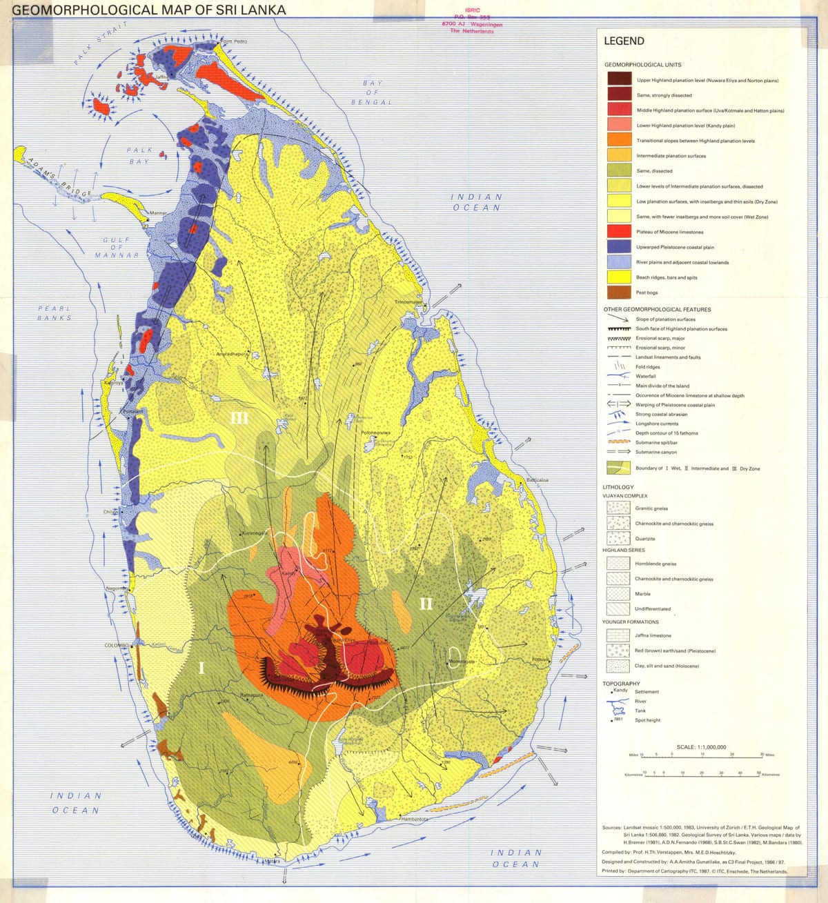 kaart van grond kaart van Sri Lanka