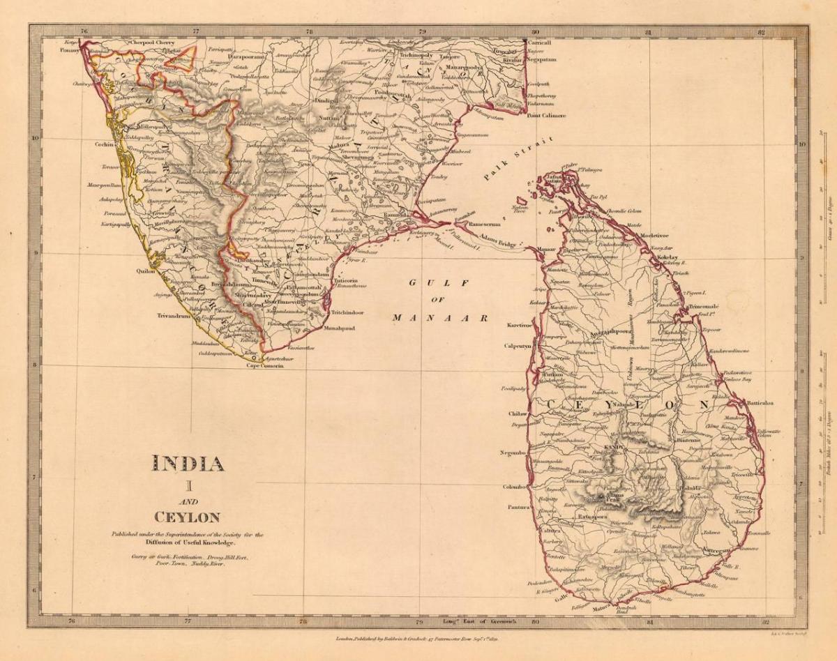 ou Ceylon kaart