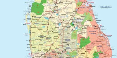 Sri Lanka ampara distrik kaart
