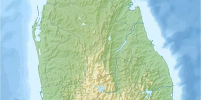 Kaart van die aarde kaart Sri Lanka