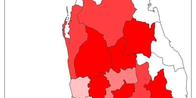 Sri Lanka bevolking kaart