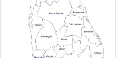 Sri Lanka kaart teken