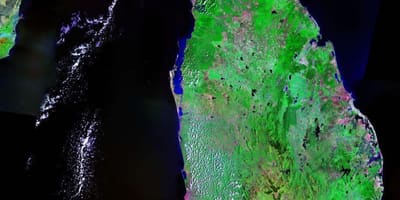 Live satelliet kaart van Sri Lanka